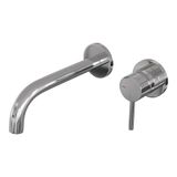 Brauer Stripe inbouw wastafelmengkraan met gebogen uitloop en rozetten model A1 chroom