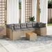 Maison Exclusive - Ensemble de jardin pour le jardin, composé de 8 pièces, avec coussins, en mélange de couleur beige, en polyrotin
