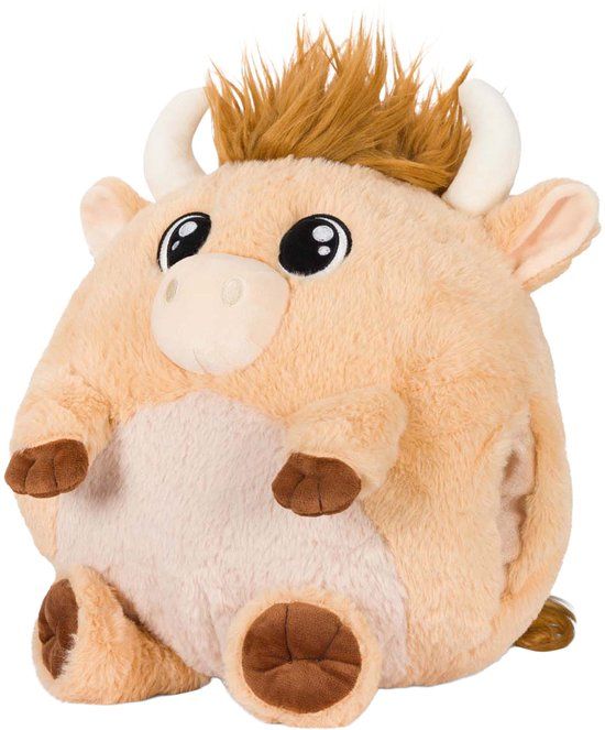 4KidsOnly Noxxiez Handwarmer - Knuffel - Kussen - Schotse Hooglander - Fleece - Katoen - Beige