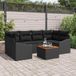 Maison Exclusive - Set de 7 bancs de jardin avec rangement, noir, polyrotin