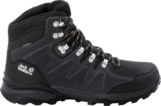 Jack Wolfskin Refugio Texapore Mid - Heren Wandelschoenen - Phantom / Burly Yellow XT - Maat 46