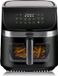 Alpina Airfryer XXL - Heteluchtfriteuse 9L - Air Fryer met Digitaal Display - Hetelucht Friteuse met Timer en Temperatuur 60 tot 200℃ - met 8 Kookprogramma's en Kijkvenster - Zwart