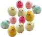 Decoris paaskuikentjes gekleurd - 4 cm - 12x stuks