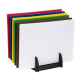 Hygiplas LDPE Snijplanken Set Met Rek 450x300x10mm (Set Van 6)