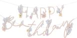Ginger Ray Roze letterslinger bloemen happy birthday - 1,5 meter