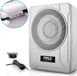 Pyle Subwoofersysteem – Subwoofer met Ingebouwde Versterker -600 Watt- Compact Actief Marine Onderzit - Aangedreven Auto Subwoofer met Lage en Hoge Niveau Invoeren – Zilver