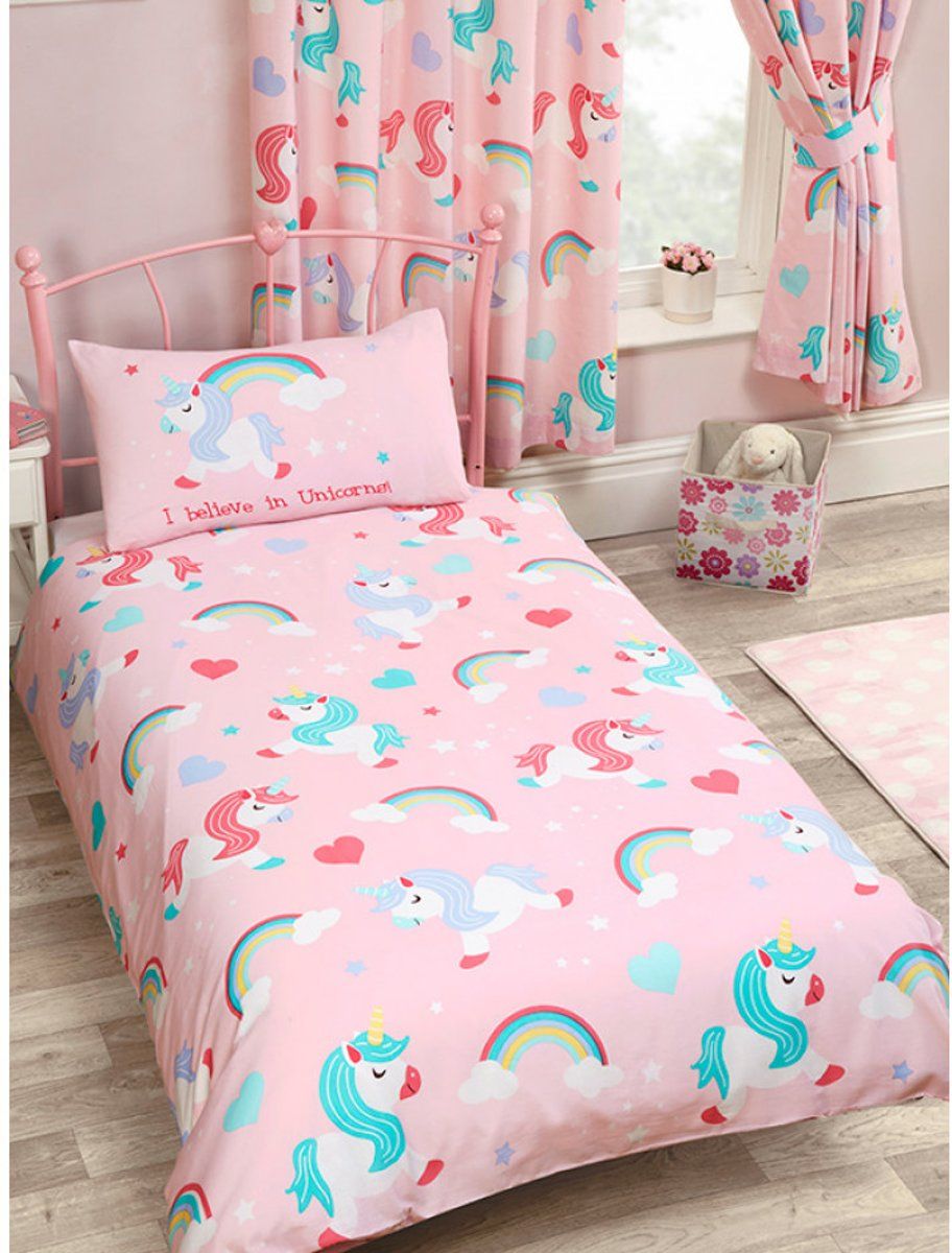 kidz Eenhoorn, Unicorn 1 persoons dekbedovertrek, Eenhoorns dekbed