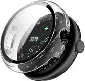 Strap-it Hard case met Glas geschikt voor Google Pixel Watch 5 - 45mm & Pixel Watch 4 - 45mm - Stevige screen protector cover - Optimale bescherming voor je smartwatch - Transparant