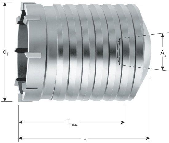Rotec Hamerkroonboren konisch 45,0x100mm