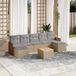 Maison Exclusive - Ensemble de meubles de jardin 8 pièces avec canapé et coussins, beige, en polyrotin