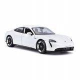 Bburago Porsche Taycan Turbo S 1:24 modelauto wit
