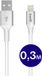 Buddi Flex | USB-A naar Lightning Kabel 12W Fast Charge | 480Mbps Dataoverdracht | Gevlochten Nylon | 0,3M Wit