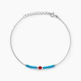 Histoire d'Or Bracelet Behati Argent Blanc Corail Turquoise