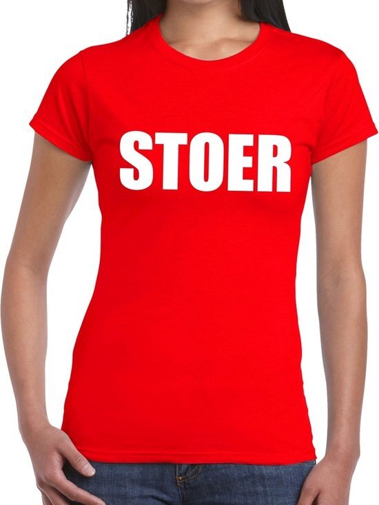 Bellatio Decorations Stoer tekst t-shirt rood dames S