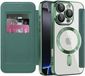 Techsuit Hoesje geschikt voor Apple iPhone 16 Pro Max - SmartMag Book Wallet Case - Geschikt voor MagSafe - Groen