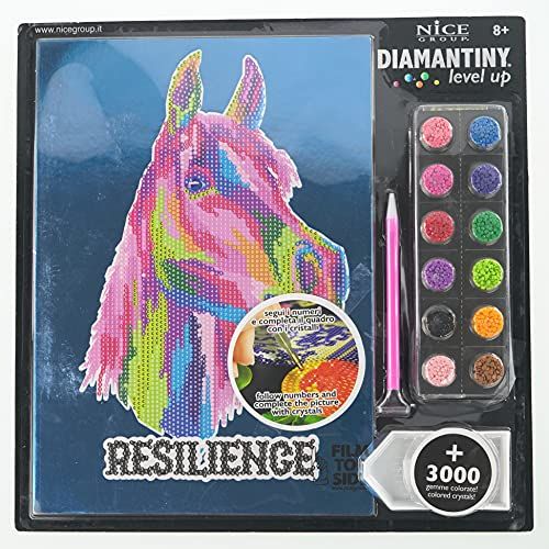 DIAMANTINY Level Up - Pop - Mooie Group Creative Art, Diamond Painting Kit, Schilderij Paard