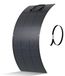 Panneau solaire flexible 200W, ETFE, 18BB, 25% rendement, noir