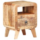 vidaXL Nachtkastje - 30x30x41 cm - Ruw Mangohout