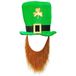 Finidi Sint Patrick's hoge hoed met baard Groen