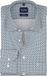 OLYMP Luxor comfort fit overhemd - mouwlengte 7 - popeline - wit met licht- en donkerblauw dessin - Strijkvrij - Boordmaat: 40 (EU maat: M)