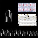 Goodbitz® Almond Nageltips - 500 stuks - Transparant