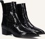 Notre-V 63231 Enkellaarsjes - Enkelboots met rits - Dames - Zwart - Maat 41