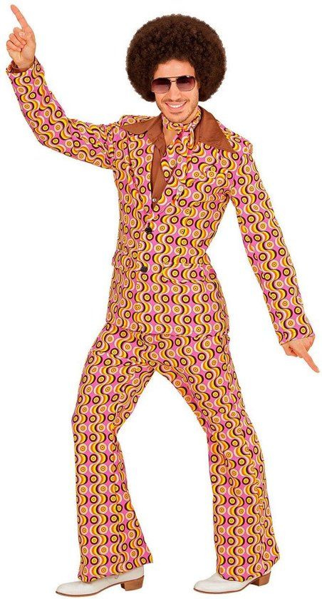 Widmann Hippie Kostuum Groovy George 70s Heren Kostuum XL