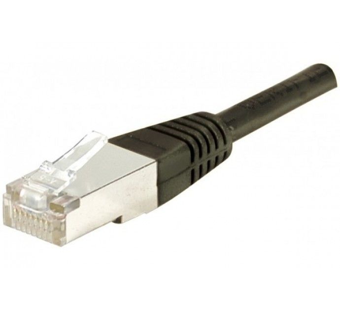 Dexlan Cat6a S/FTP Patch Cable - 0.5m - Black