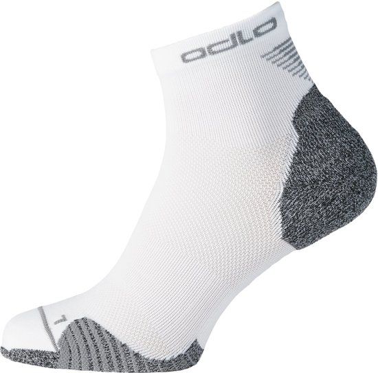 ODLO Socks Quarter Ceramicool Quarter Sportsokken Unisex - White - 7613361435669