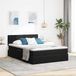 Maison Exclusive Lit de luxe avec tête de lit et rangement, noir, 140 x 200 cm, revêtement en velours