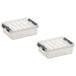 Sunware Q-line Boîte de rangement - 1 Litre - Transparent/Argent
