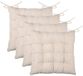 Tissu Coussin de chaise Dandy - 4 pièces - Beige clair - 38 x 38 x 4 cm