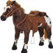 HOMCOM Speelpaard met zadel, gevoerd, bruin