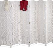 Relaxdays Kamerscherm 6 panelen - 170x240 cm - opvouwbaar - wit