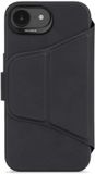 DECODED Étui en silicone pour iPhone 16e - Portefeuille 2-en-1 - Noir