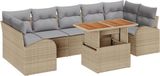 vidaXL Banc de jardin 8 pièces Beige Polywood