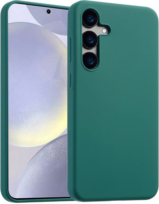 Accezz Liquid Silicone Backcover voor de Samsung Galaxy S24 - Donkergroen