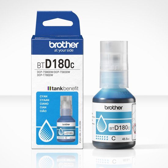 Brother BTD180C inktfles cyaan (origineel)