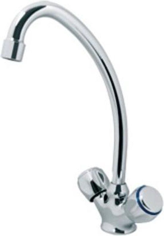 Plieger Start Keukenkraan - 2 knops - Draaibare Uitloop - Chroom