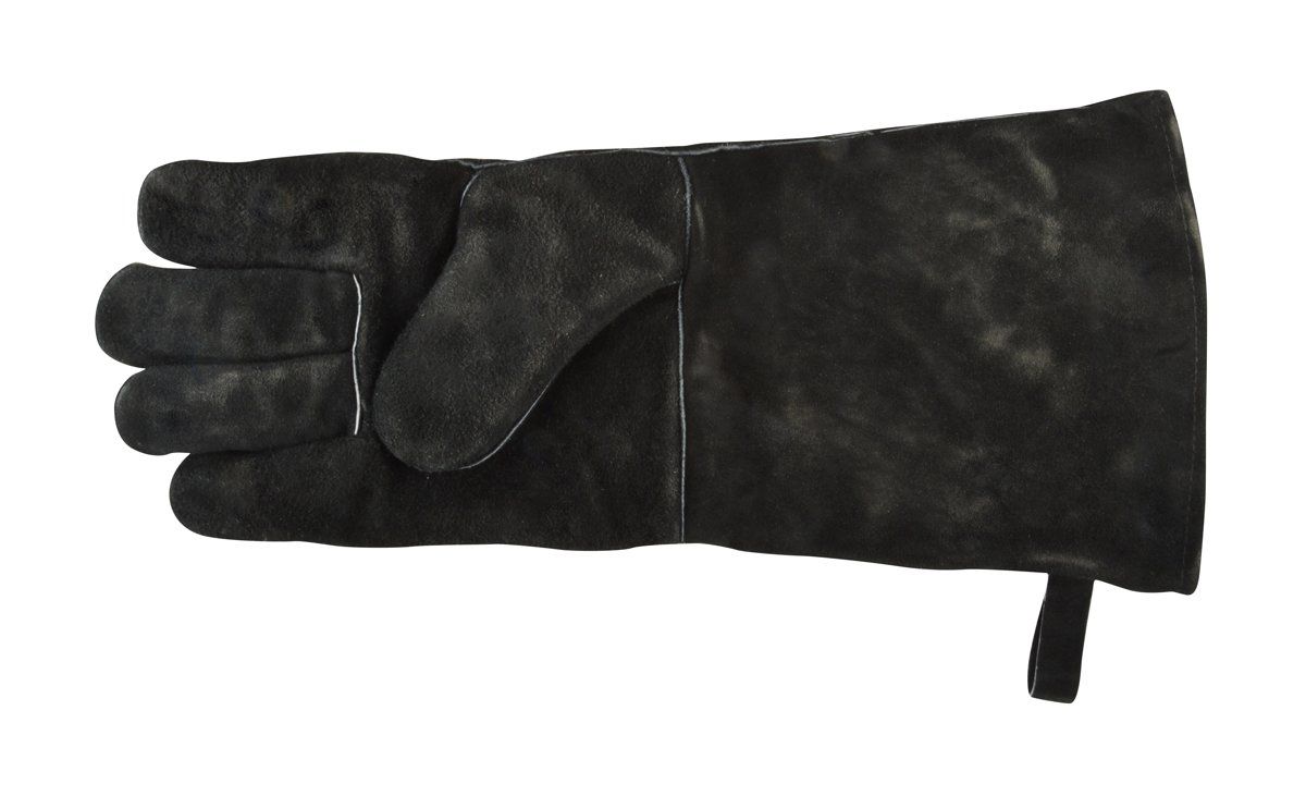 Campingmeister Barbecue Leren Handschoen - Extra Lang - Zwart