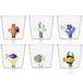 Ichendorf Milano Set van 6 tuimelaars, collectie Marine Garden, 35 cl, borosilicaatglas, handgemaakt