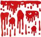 Horror raamstickers bloed 25 x 25 cm - Halloween feest decoratie
