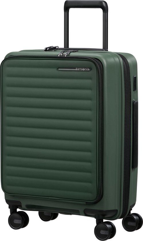 Samsonite Koffer - Restackd spinner (4 wielen) 55/20 easy access - handbagage - uitbreidbaar - Sage - 48 l - 3.1 kg