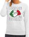 Bellatio Decorations Kiss me I am Italian sweater grijs dames - feest trui dames - Italie kleding M