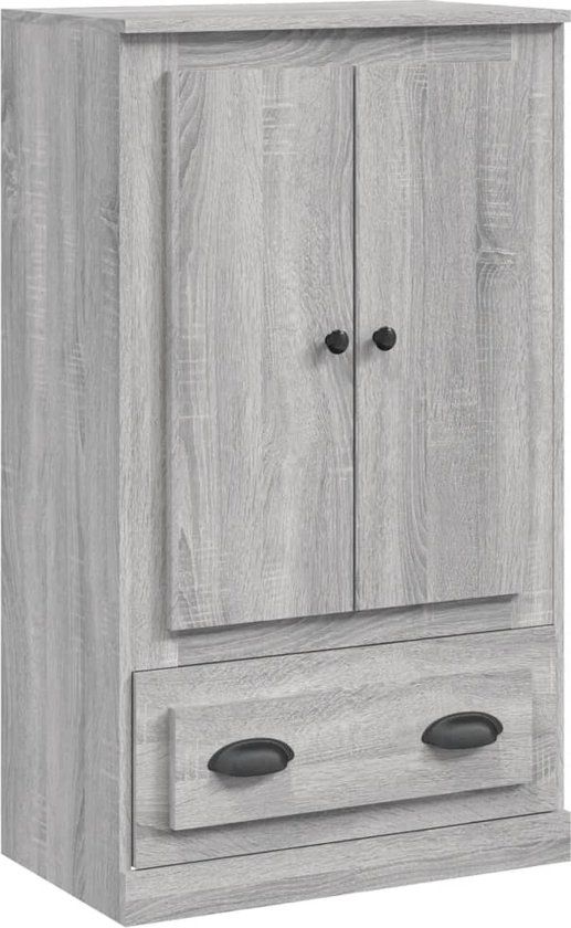 vidaXL Hoge kast 60x35,5x103,5 cm bewerkt hout grijs sonoma eikenkleur