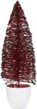 Krist+ Kerstboom Medium 33 cm Rood Metaal Inclusief Versiering