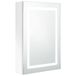 vidaXL Armoire de salle de bain avec miroir et LED 50x13x70 cm blanc brillant