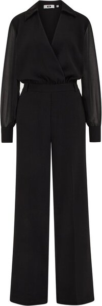 WE Fashion Dames jumpsuit - Regular fit - Zwart - Maat: M