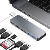 iMounts MacBook Air/Pro USB-C Hub - Docking Station - HDMI - USB 3.0 - SD Reader - M1/M2/M3/M4/M5 - Space Gray