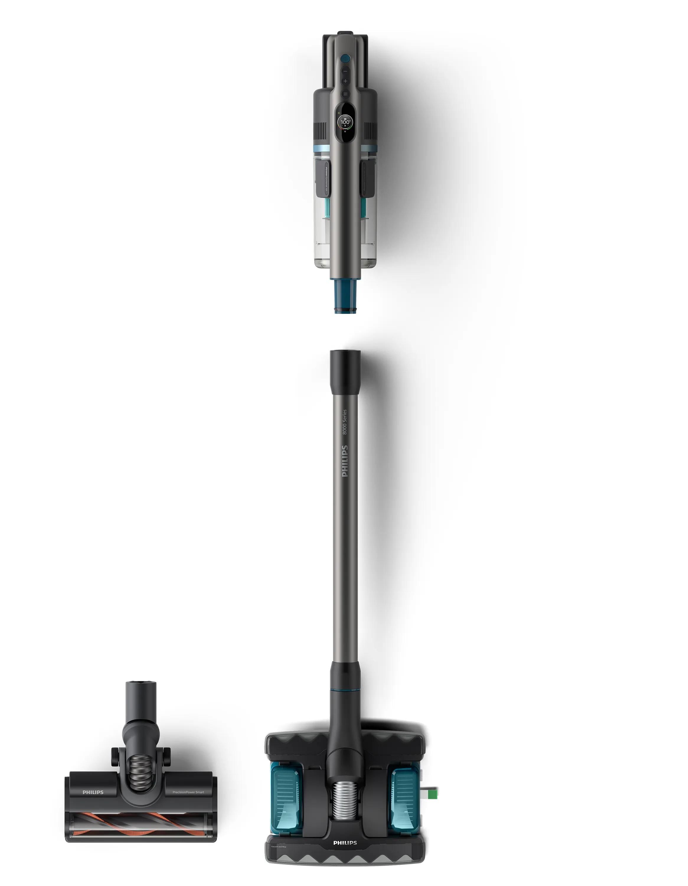 Philips 8000 Series XC8057/01 Steelstofzuiger Aqua Plus - Draadloos, Zakloos, Met Dweilfunctie